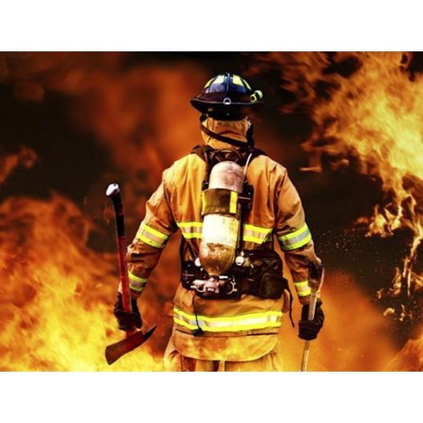 Courageous Firefighter Diamond Painting Kit